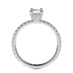 1.05 CT Radiant Hidden Halo CVD E/VS2 Diamond Engagement Ring 15