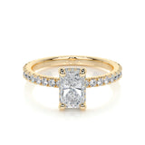 1.05 CT Radiant Hidden Halo CVD E/VS2 Diamond Engagement Ring 6