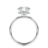 2.0 CT Pear Hidden Halo CVD E/VS2 Diamond Engagement Ring 15