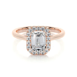 1.0 CT Emerald Halo CVD E/VS2 Diamond Engagement Ring 11