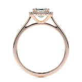 1.0 CT Emerald Halo CVD E/VS2 Diamond Engagement Ring 15