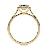 1.0 CT Emerald Halo CVD E/VS2 Diamond Engagement Ring 10
