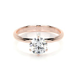 1.0 CT Round Solitaire CVD E/VS2 Diamond Engagement Ring 14