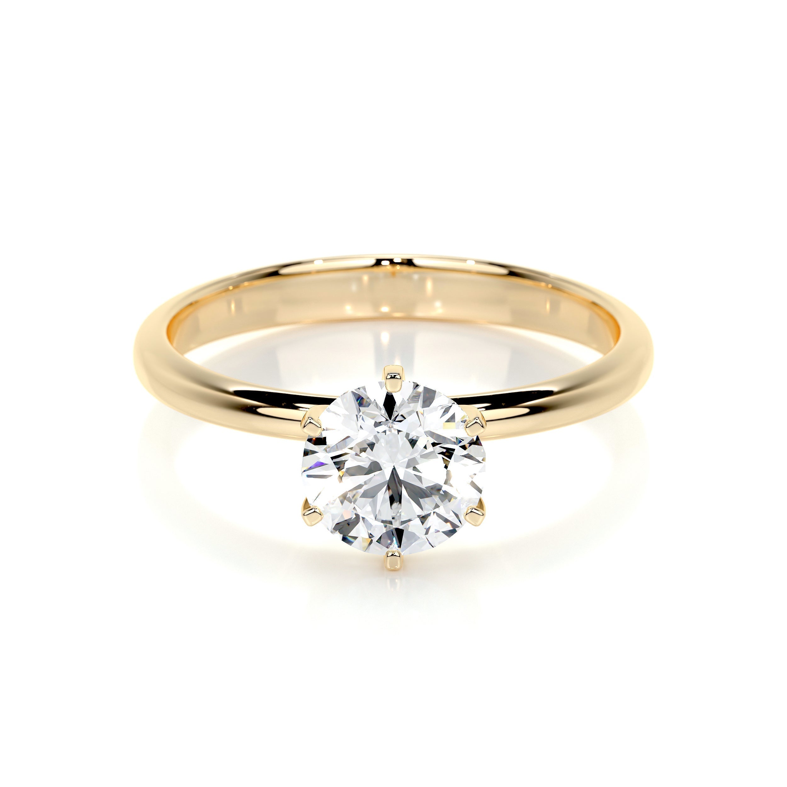 1.0 CT Round Solitaire CVD E/VS2 Diamond Engagement Ring 6