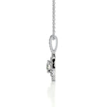 0.50 CT Round Double Halo CVD F/VS Diamond Necklace 6