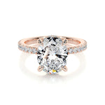 2.0 CT Oval Hidden Halo CVD E/VS2 Diamond Engagement Ring 10