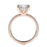 2.0 CT Oval Hidden Halo CVD E/VS2 Diamond Engagement Ring 14