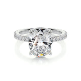 2.0 CT Oval Hidden Halo CVD E/VS2 Diamond Engagement Ring 1