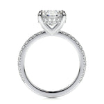 2.0 CT Oval Hidden Halo CVD E/VS2 Diamond Engagement Ring 5