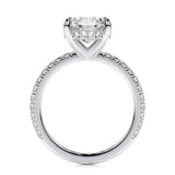 2.0 CT Oval Hidden Halo CVD E/VS2 Diamond Engagement Ring 5