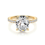 2.0 CT Oval Hidden Halo CVD E/VS2 Diamond Engagement Ring 8