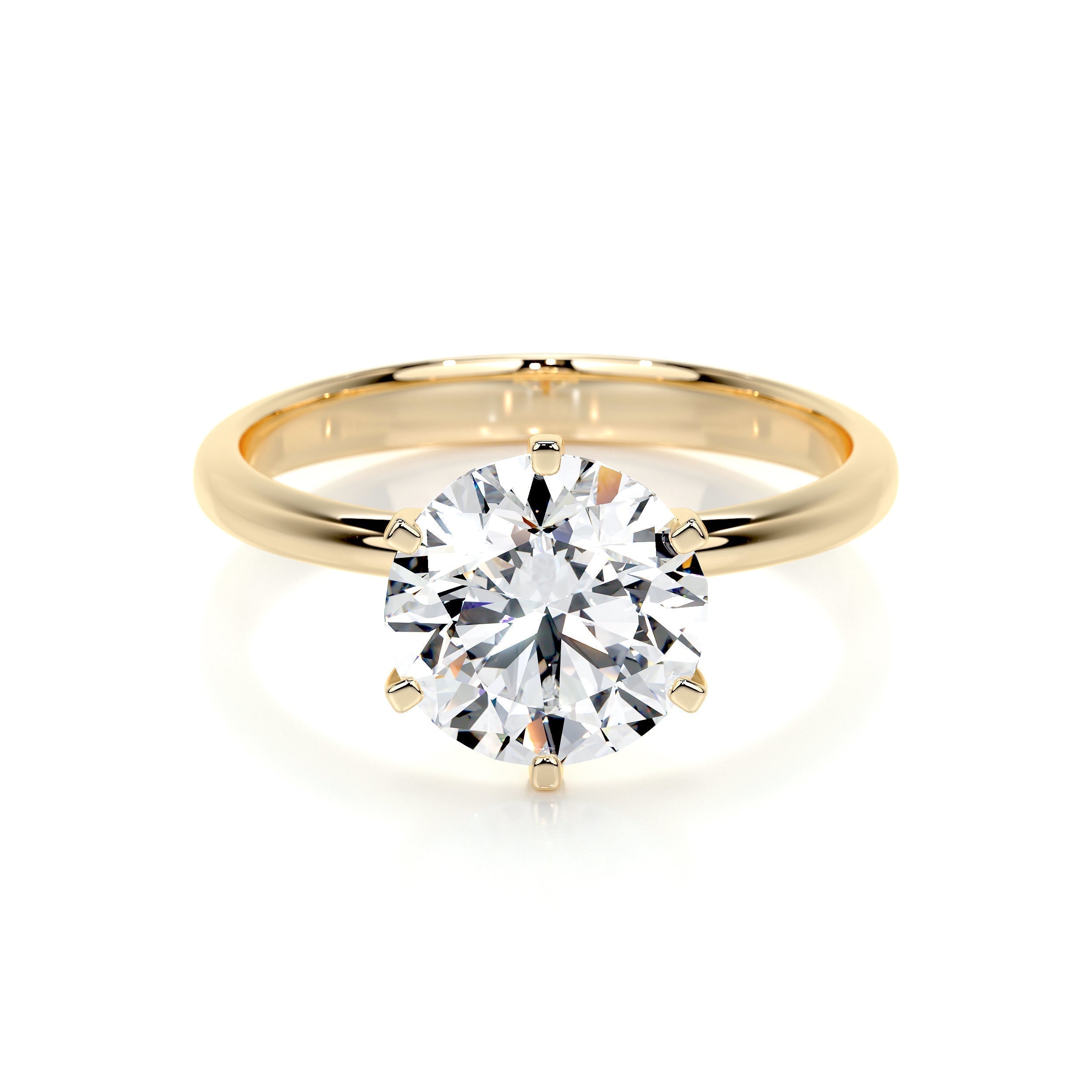 2.50 CT Round Solitaire CVD G/SI1 Diamond Engagement Ring 7