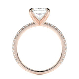 3.0 CT Radiant Solitaire CVD G/SI1 Diamond Engagement Ring 14