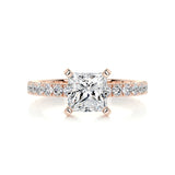 1.50 CT Princess Solitaire CVD G/VS2 Diamond Engagement Ring 12