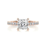 1.50 CT Princess Solitaire CVD G/VS2 Diamond Engagement Ring 12