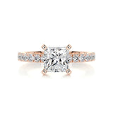 1.50 CT Princess Solitaire CVD G/VS2 Diamond Engagement Ring 12
