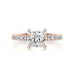 1.5 CT Princess Solitaire CVD G/VS2 Diamond Engagement Ring 11