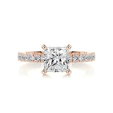 1.5 CT Princess Solitaire CVD G/VS2 Diamond Engagement Ring 11