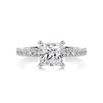 1.50 CT Princess Solitaire CVD G/VS2 Diamond Engagement Ring 1