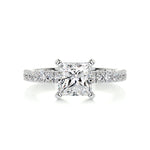 1.50 CT Princess Solitaire CVD G/VS2 Diamond Engagement Ring 1