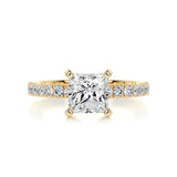 1.5 CT Princess Solitaire CVD G/VS2 Diamond Engagement Ring 6