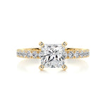 1.5 CT Princess Solitaire CVD G/VS2 Diamond Engagement Ring 6