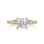 1.50 CT Princess Solitaire CVD G/VS2 Diamond Engagement Ring 7