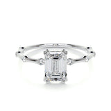 1.50 CT Emerald Solitaire CVD E/VS1 Diamond Engagement Ring 1