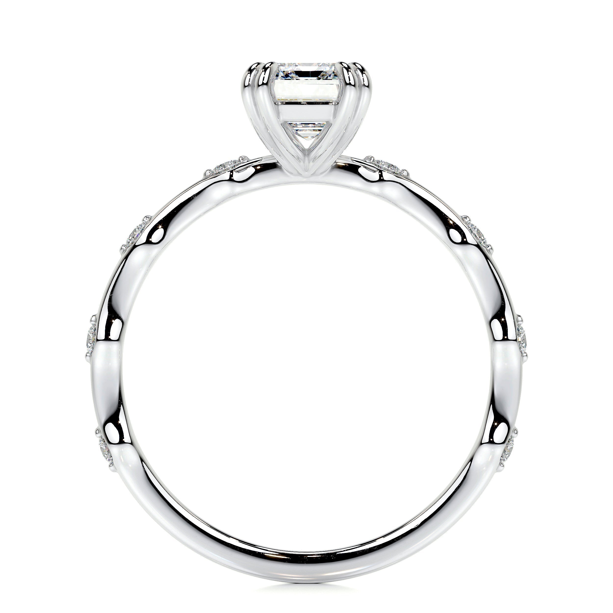 1.50 CT Emerald Solitaire CVD E/VS1 Diamond Engagement Ring 5