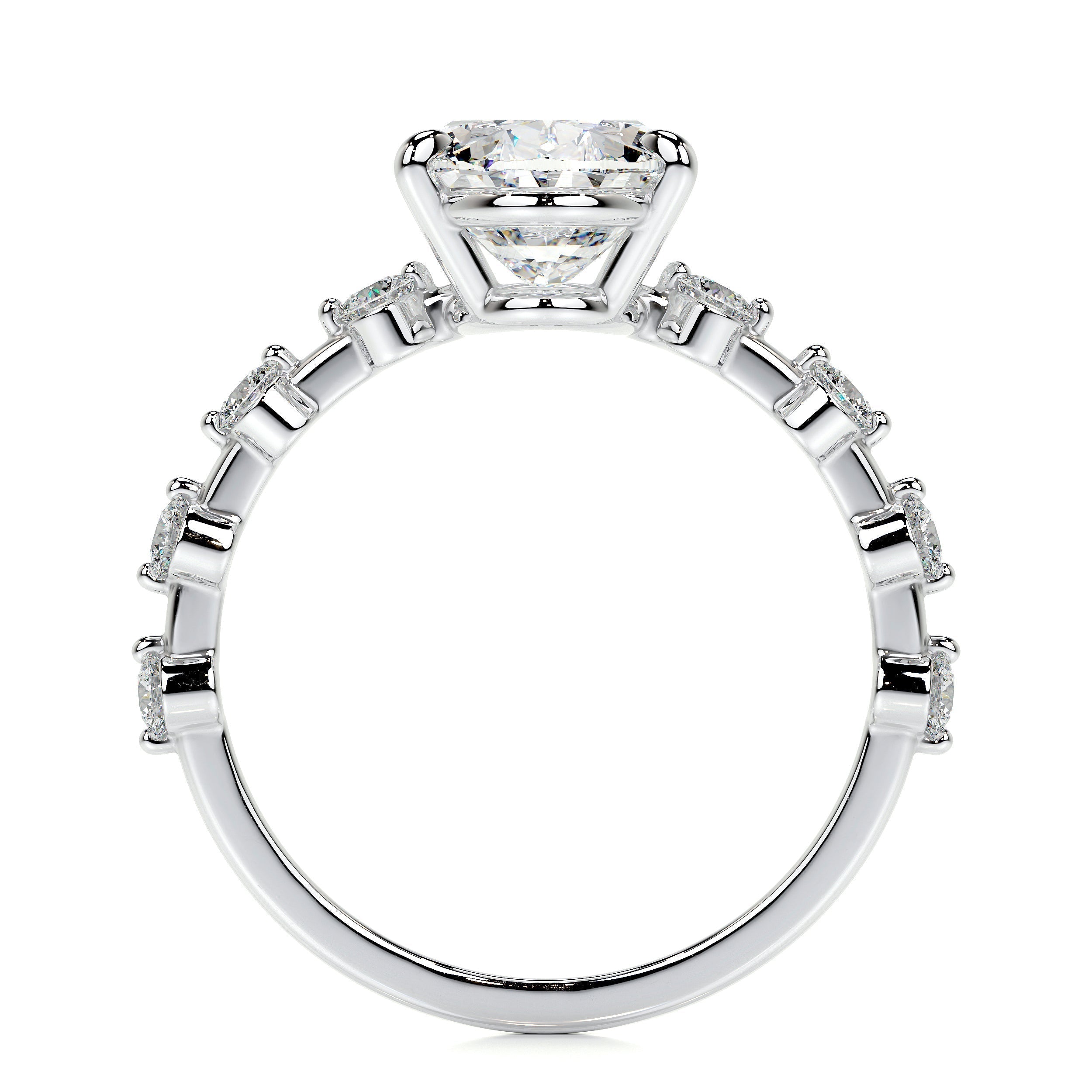 3.0 CT Oval Solitaire CVD  E/VS1 Diamond Engagement Ring 7