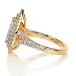 1.0 CT Pear Double Halo CVD F/VS2 Diamond Engagement Ring 9