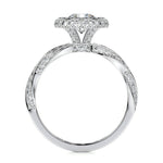 1.0 CT Round Halo CVD E/VS1 Diamond Engagement Ring 7