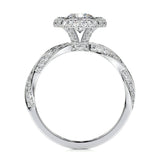 1.0 CT Round Halo CVD E/VS1 Diamond Engagement Ring 7