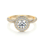 1.0 CT Round Halo CVD E/VS1 Diamond Engagement Ring 8