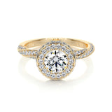 1.0 CT Round Halo CVD E/VS1 Diamond Engagement Ring 8