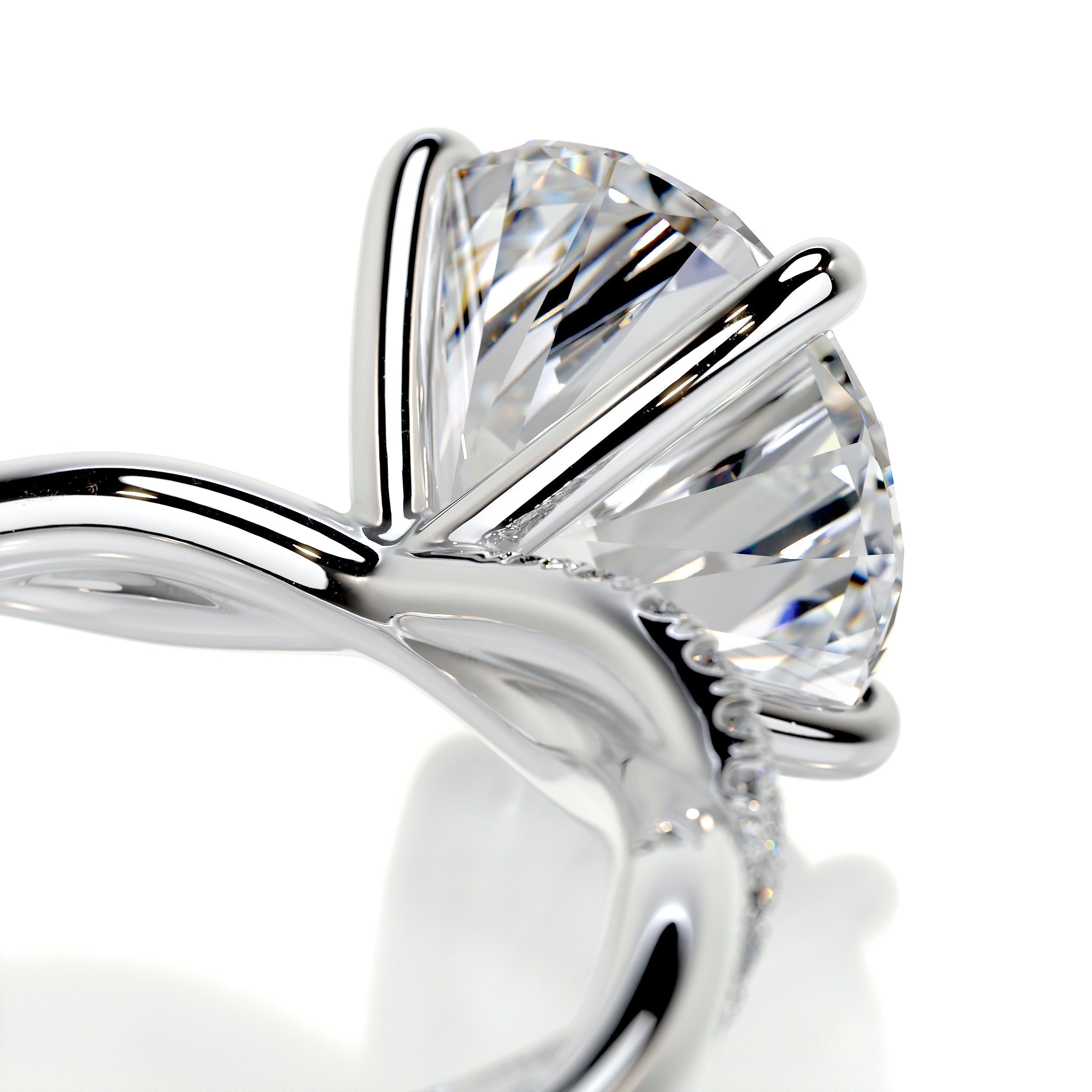 1.5 CT Round Solitaire CVD F/VS2 Diamond Engagement Ring 3