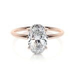 2.0 CT Oval Solitaire CVD E/VS2 Diamond Engagement Ring 11