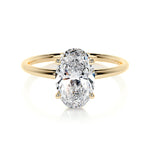 2.0 CT Oval Solitaire CVD E/VS2 Diamond Engagement Ring 6