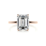3 CT Emerald Solitaire CVD E/VS2 Diamond Engagement Ring 10