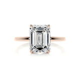 3 CT Emerald Solitaire CVD E/VS2 Diamond Engagement Ring 10