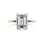 3 CT Emerald Solitaire CVD E/VS2 Diamond Engagement Ring 10