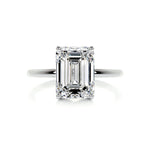 3 CT Emerald Solitaire CVD E/VS2 Diamond Engagement Ring 1