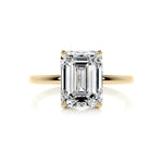 3 CT Emerald Solitaire CVD E/VS2 Diamond Engagement Ring 5