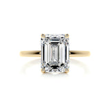 3 CT Emerald Solitaire CVD E/VS2 Diamond Engagement Ring 5