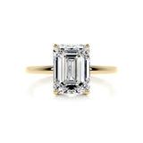 3 CT Emerald Solitaire CVD E/VS2 Diamond Engagement Ring 5