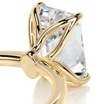 3 CT Emerald Solitaire CVD E/VS2 Diamond Engagement Ring 6