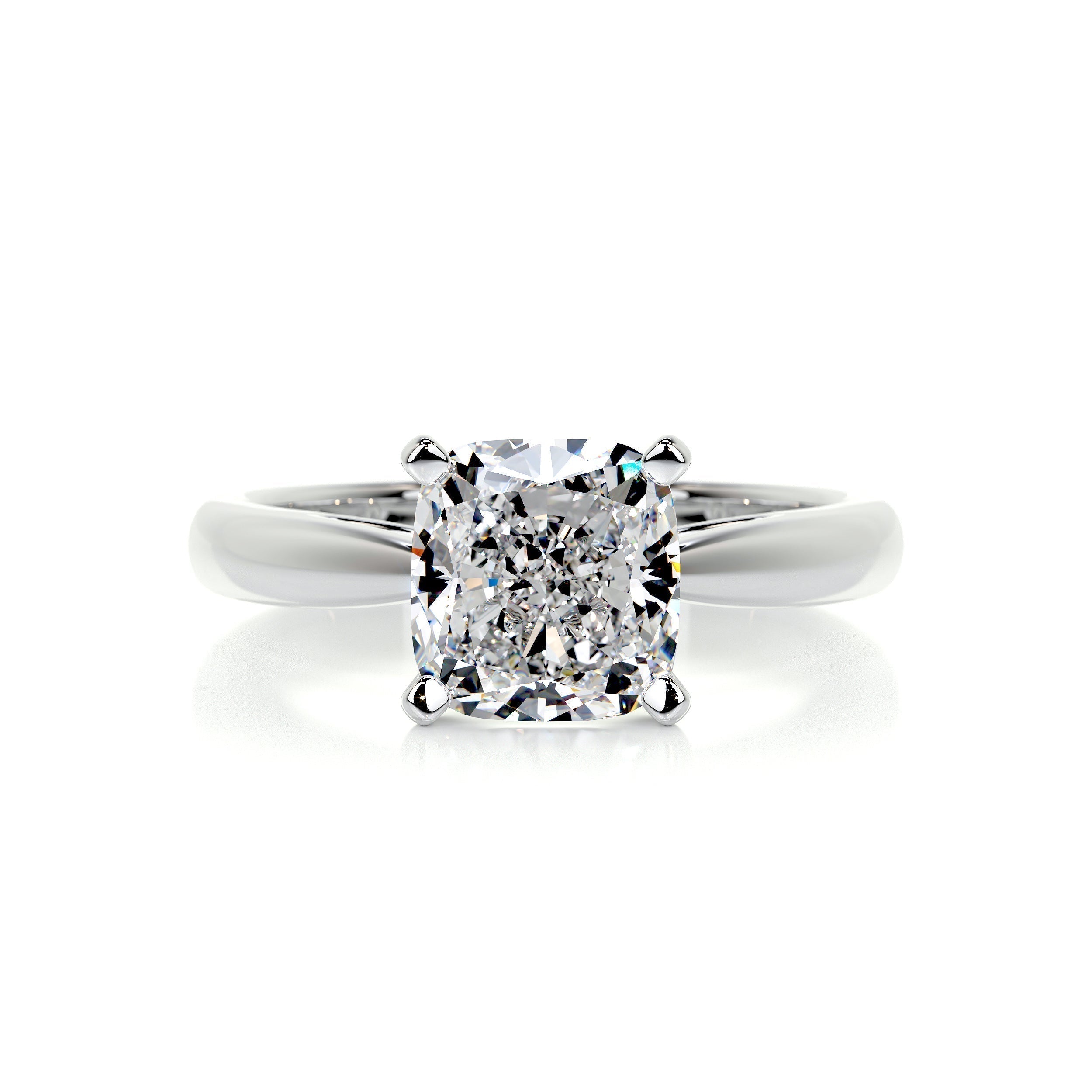 1.5 CT Cushion Solitaire CVD E/VS2 Diamond Engagement Ring 1