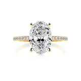 3 CT Oval Solitaire CVD F/VS2 Diamond Engagement Ring 6