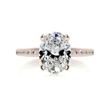 2 CT Oval Solitaire CVD F/VS2 Diamond Engagement Ring 12