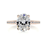 2 CT Oval Solitaire CVD F/VS2 Diamond Engagement Ring 12